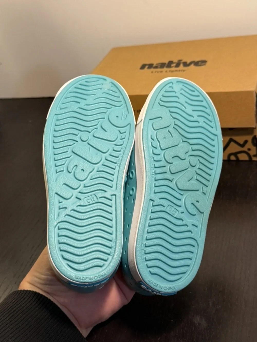 Native Jefferson Slip On Shoes Berta Blue/White Little Kids/Toddler C12